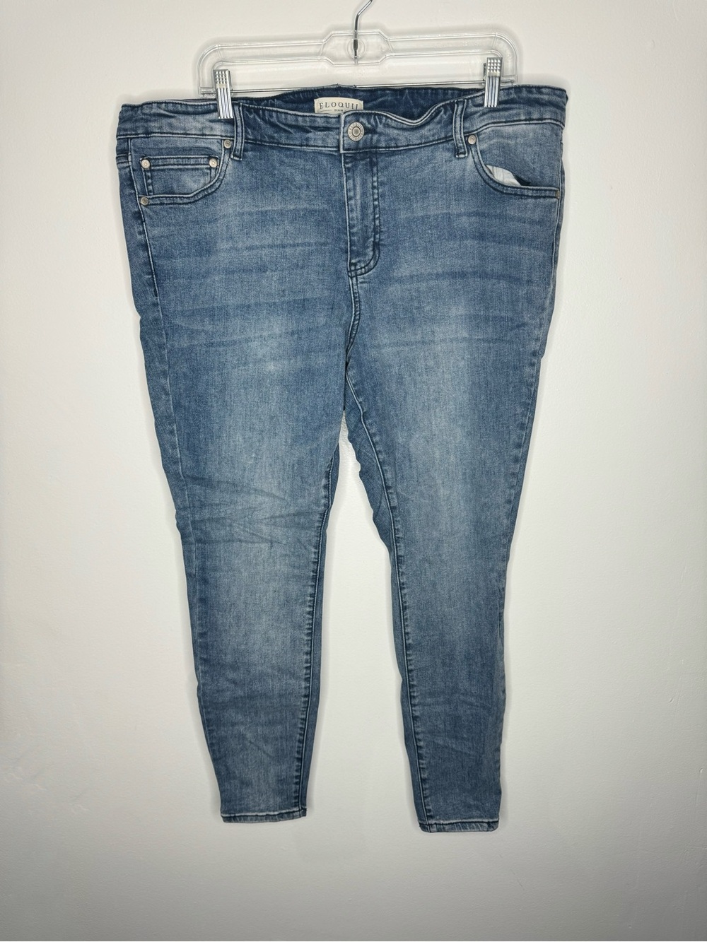 ELOQUII Women’s Plus Size 18G High Rise Skinny Jeans Stretch Denim